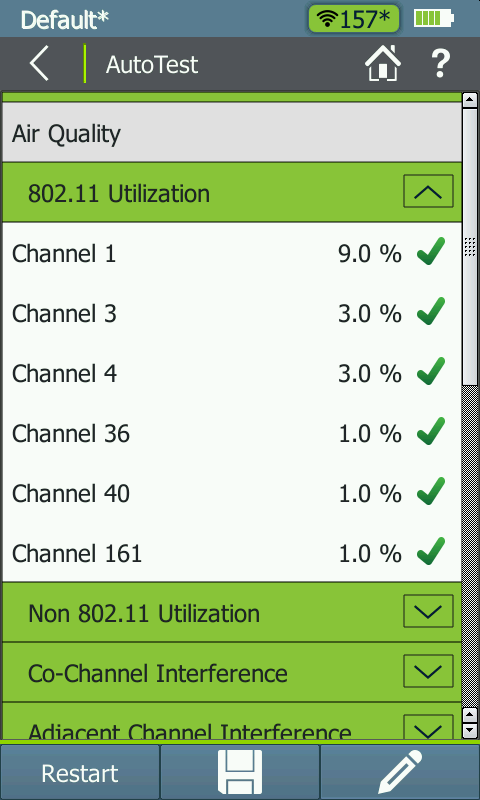 Autotest results, extended to display result details
